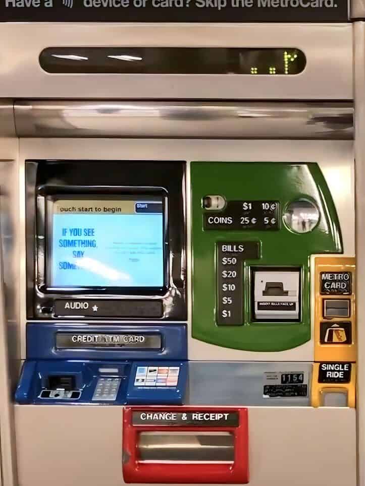 MetroCard como pagar el transporte público en Nueva York maquinas